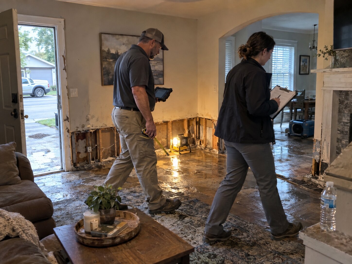 Walking a damage claim with an insurance adjuster by 7th Degree Heating and Air