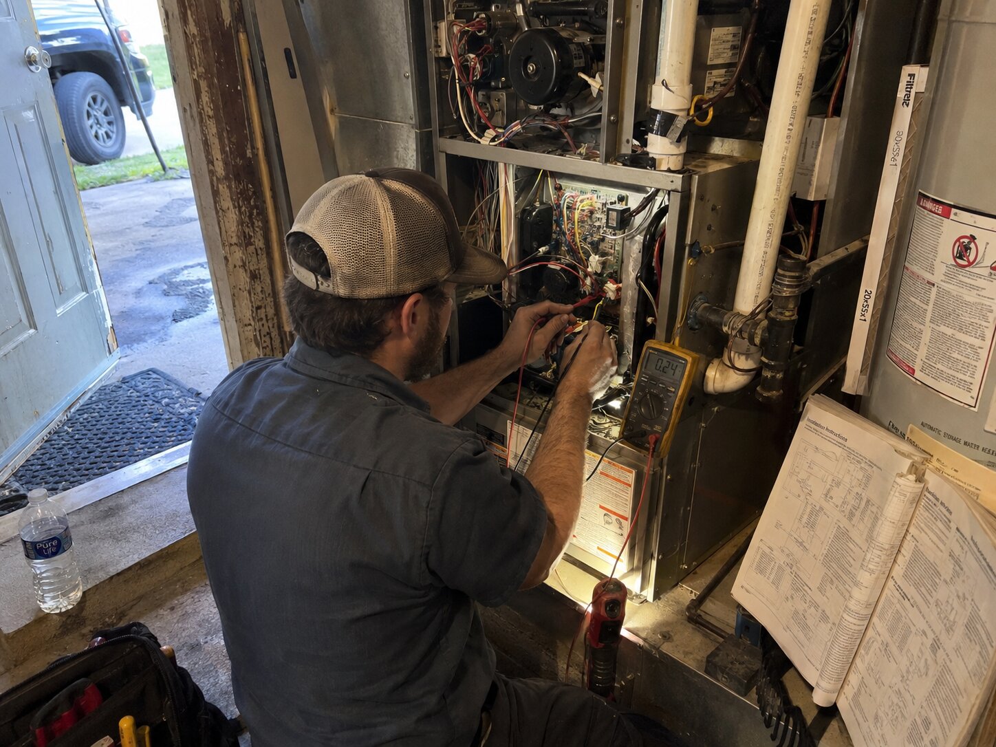 Troubleshooting a residential no-heat call at the control board by 7th Degree Heating and Air